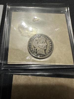 1911, 1913 AND 1916 BARBER DIMES - .900 SILVER