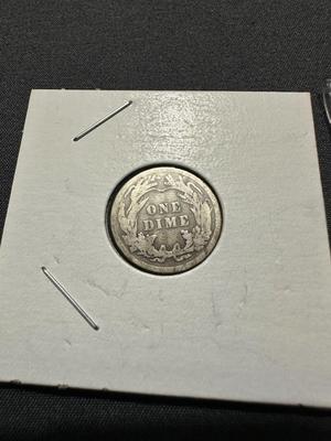 1911, 1913 AND 1916 BARBER DIMES - .900 SILVER