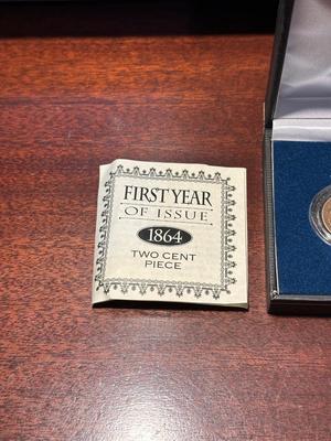 1864 FIRST YEAR OF ISSUE 2 CENT PIECE