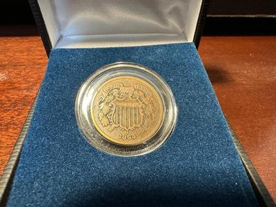 1864 FIRST YEAR OF ISSUE 2 CENT PIECE