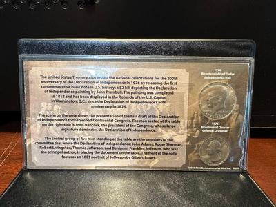 2013 $2 BILL AND 1976 BICENTENNIAL QUARTER AND HALF DOLLAR