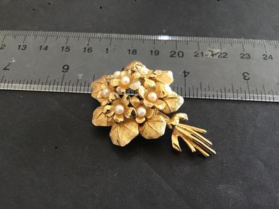 Marcel Boucher 1960 Violets Signed Vintage Brooch