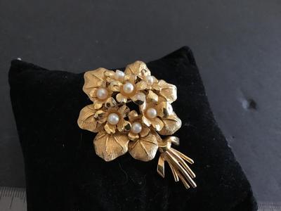 Marcel Boucher 1960 Violets Signed Vintage Brooch