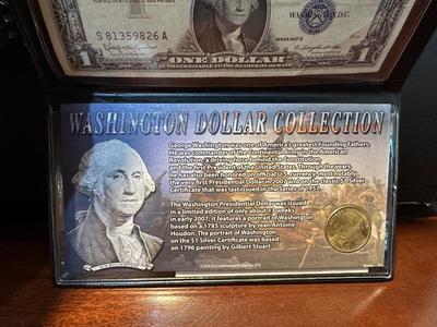 1957 $1 BLUE SEAL AND 2007 DOLLAR COIN