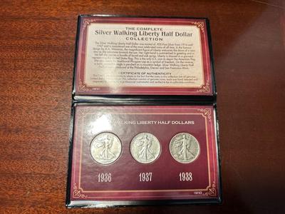 SILVER WALKING LIBERTY HALF DOLLARS