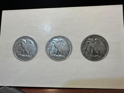 SILVER WALKING LIBERTY HALF DOLLARS
