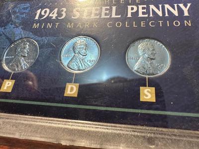 1943 STEEL PENNYS - MINT MARK COLLECTION