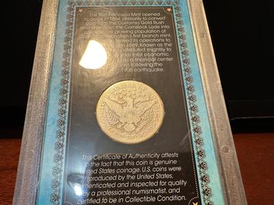 S-MINT 1906 SILVER BARBER HALF DOLLAR