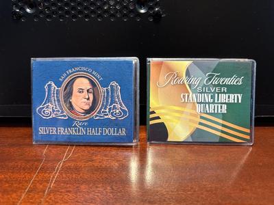 S-MINT 1951 SILVER FRANKLIN HALF DOLLAR AND 1925 SILVER STANDING LIBERTY QUARTER