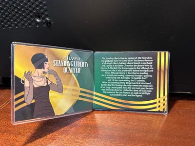 1925 SILVER STANDING LIBERTY QUARTER AND 1899 BARBER SILVER QUARTER