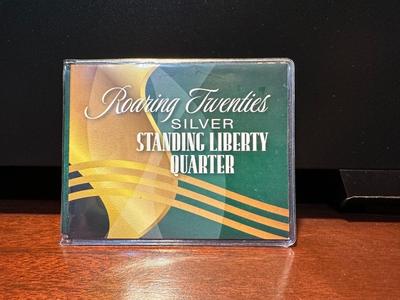 1925 SILVER STANDING LIBERTY QUARTER AND 1899 BARBER SILVER QUARTER