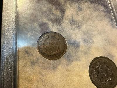 1903 SILVER BARBER DIME, 1912 LIBERTY HEAD NICKEL AND 1906 INDIAN HEAD PENNY