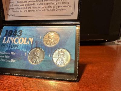 1943 STEEL PENNY MINT MARK COLLECTION