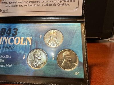 1943 STEEL PENNY MINT MARK COLLECTION