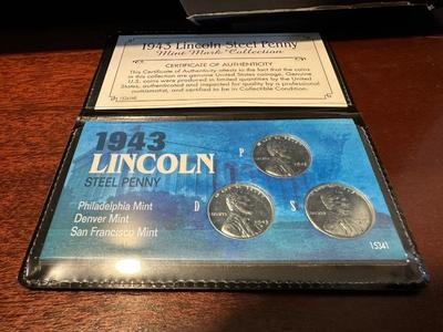 1943 STEEL PENNY MINT MARK COLLECTION