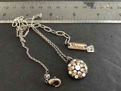 Silver plated Mariana Angel Necklace Design. Signed