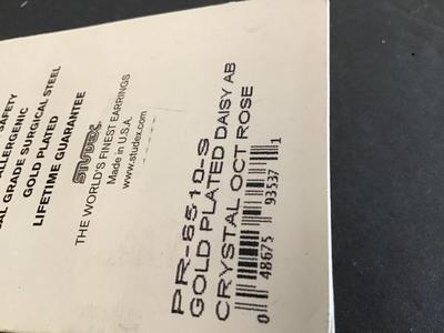 Gold Plated Aurora Borealis Daisy Earrings