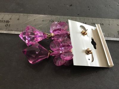 Vintage Earrings On Card. Statement