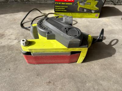 RYOBI 3” x 18” BELT SANDER AND SHOPMATE 7-1/4” SAW