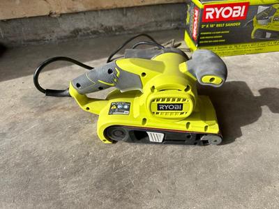 RYOBI 3” x 18” BELT SANDER AND SHOPMATE 7-1/4” SAW