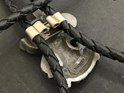 Vintage pewter Mickey Mouse Bolo Tie signed