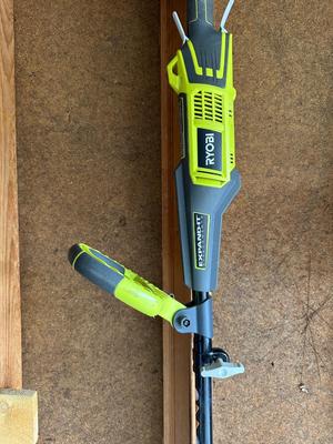 RYOBI CORDLESS WEED WACKER WITH 40v LITHIUM BATTERY AND CHARGER
