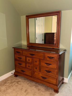 Maple House Hard Rock Maple Dresser and Mirror