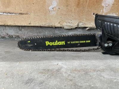 POULAN 1.5HP 14” ELECTRIC CHAINSAW WITH EXTENSION CORD