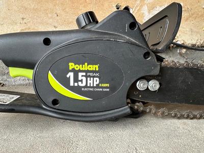 POULAN 1.5HP 14” ELECTRIC CHAINSAW WITH EXTENSION CORD