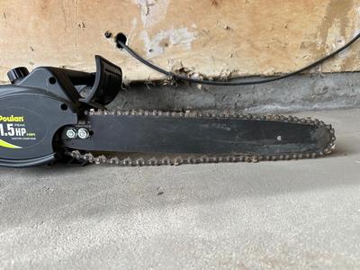 POULAN 1.5HP 14” ELECTRIC CHAINSAW WITH EXTENSION CORD