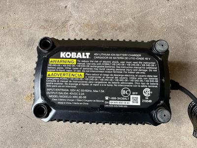 KOBALT 40v 14” CORDLESS CHAINSAW WITH BATTERY AND CHARGER