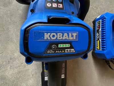 KOBALT 40v 14” CORDLESS CHAINSAW WITH BATTERY AND CHARGER