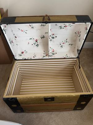 Antique Steamer Trunk Treasure Chest