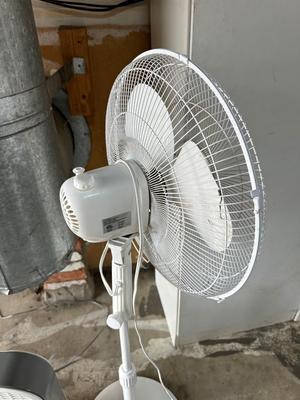 PELONIS OSCILLATING 16” STAND FAN AND BOX FAN
