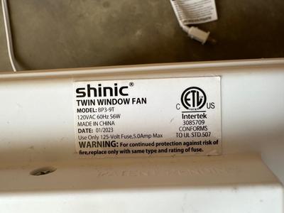 SHINIC TWIN WINDOW FAN AND BOX FAN