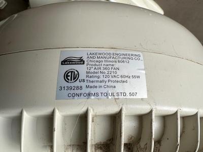 LAKEWOOD 12” AIR 360 FAN, HEATER FAN AND DIRT DEVIL HAND HELD VACUUM