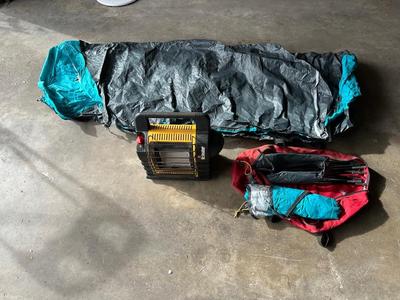 TENT AND GAS-FIRED PORTABLE HEATER