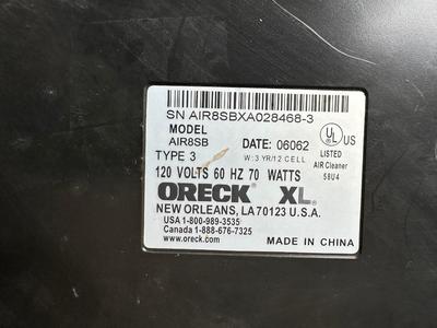 ORECK XL PROFESSIONAL AIR PURIFIER