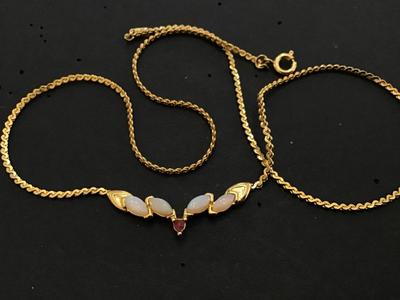 Dainty Gold Tone Fashion Necklace
