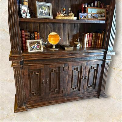 Sale Photo Thumbnail #63: Wood Wall Unit with Shelves & Cabinets (2 Pieces) Contents Not Included
Must be moved up a staircase.
M'ments:
Height 95"
Width 62"
Depth 19"