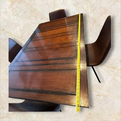 Sale Photo Thumbnail #69: Vintage Drop Leaf Wood Table With Barley Twist Legs.  Chairs are NOT INCLUDED WITH THE TABLE.  Chairs are listed separately.