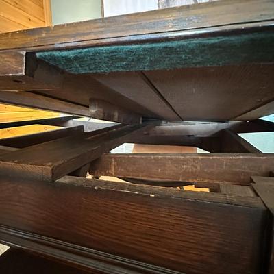 Sale Photo Thumbnail #77: Vintage Drop Leaf Wood Table With Barley Twist Legs.  Chairs are NOT INCLUDED WITH THE TABLE.  Chairs are listed separately.