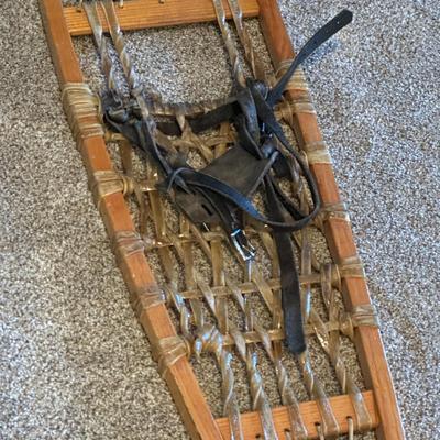 Sale Photo Thumbnail #584: Vintage Wooden Snow Shoes
