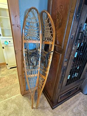 Sale Photo Thumbnail #585: Vintage Wooden Snow Shoes