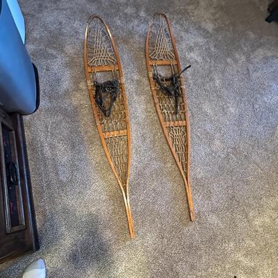 Sale Photo Thumbnail #582: Vintage Wooden Snow Shoes