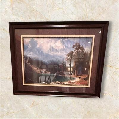 Sale Photo Thumbnail #15: Framed Picture Scenic Mountains 
46" x 36"