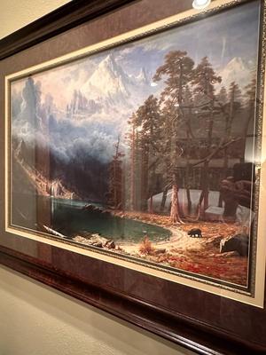 Sale Photo Thumbnail #12: Framed Picture Scenic Mountains 
46" x 36"