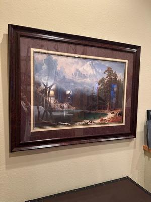 Sale Photo Thumbnail #10: Framed Picture Scenic Mountains 
46" x 36"