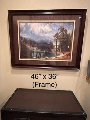 Sale Photo Thumbnail #11: Framed Picture Scenic Mountains 
46" x 36"