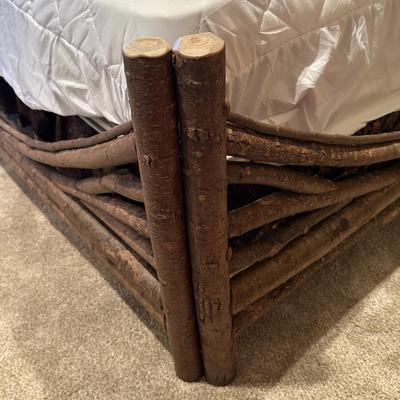 Sale Photo Thumbnail #178: King Log Bed Frame, includes headboard and footboard and frame.